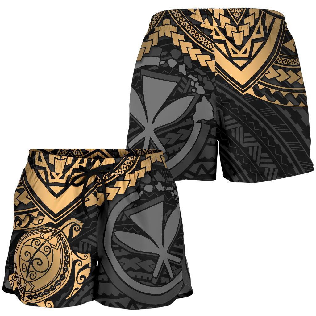 Polynesian Hawaii Short (Women) - Gold Turtle Women GOLD - Polynesian Pride