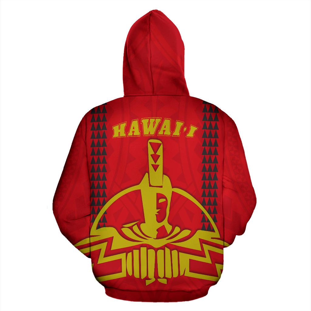 Hawaii King All Over Zip up Hoodie - Polynesian Pride