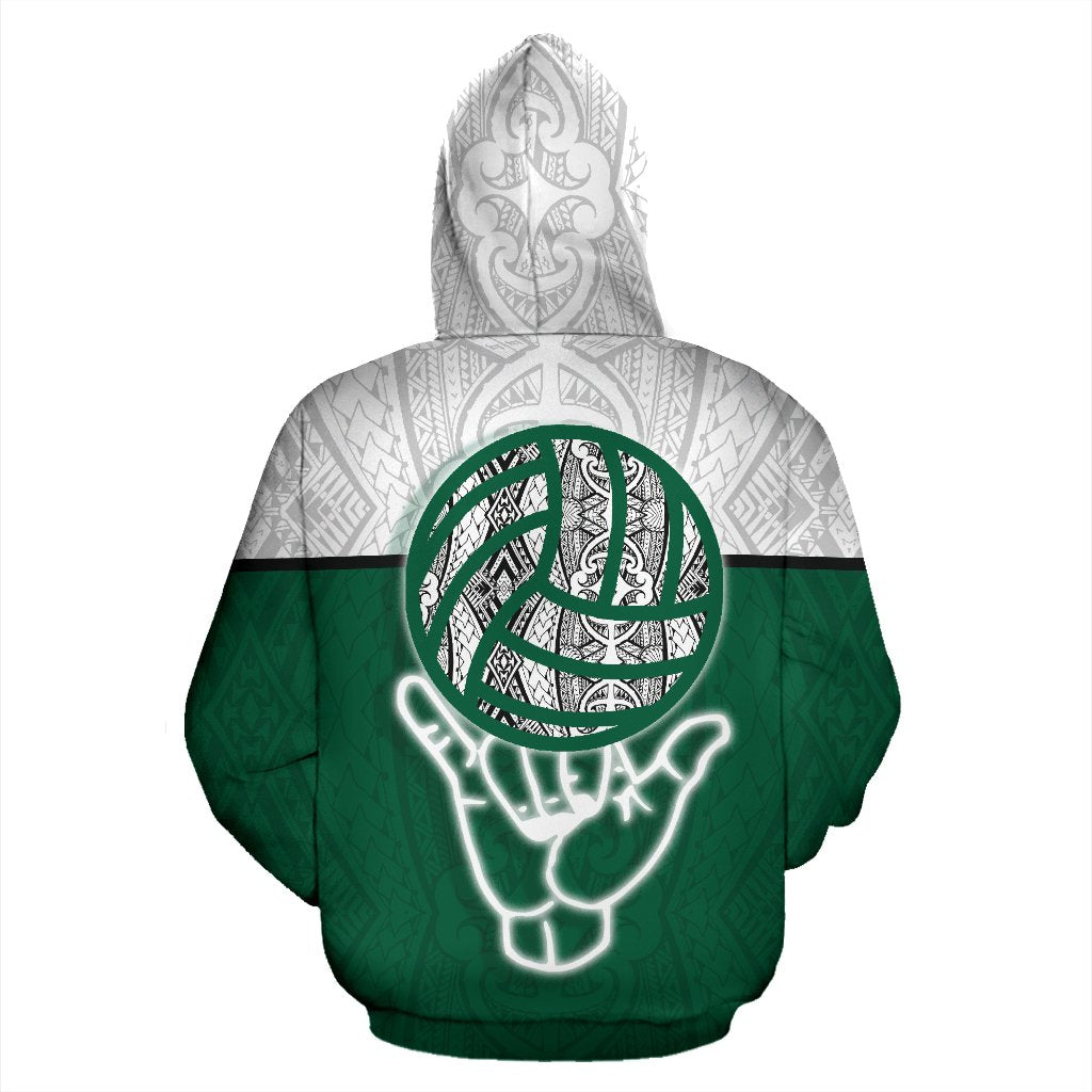 Hawaii ll Over Hoodie Volleyball Shaka - Polynesian Pride