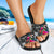 Kosrae Micronesian Slide Sandals - Turtle Floral - Polynesian Pride