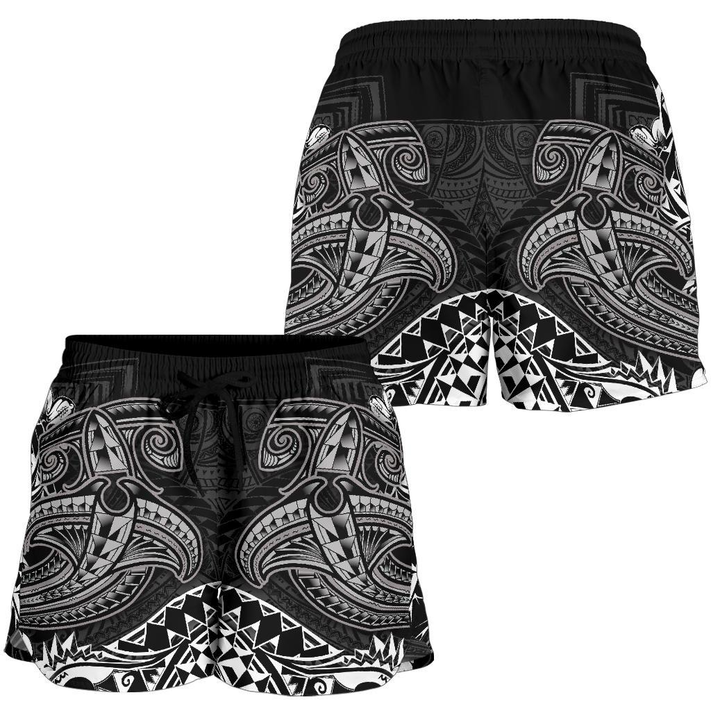 Polynesian Women's Shorts - White Shark Polynesian Tattoo - Polynesian Pride