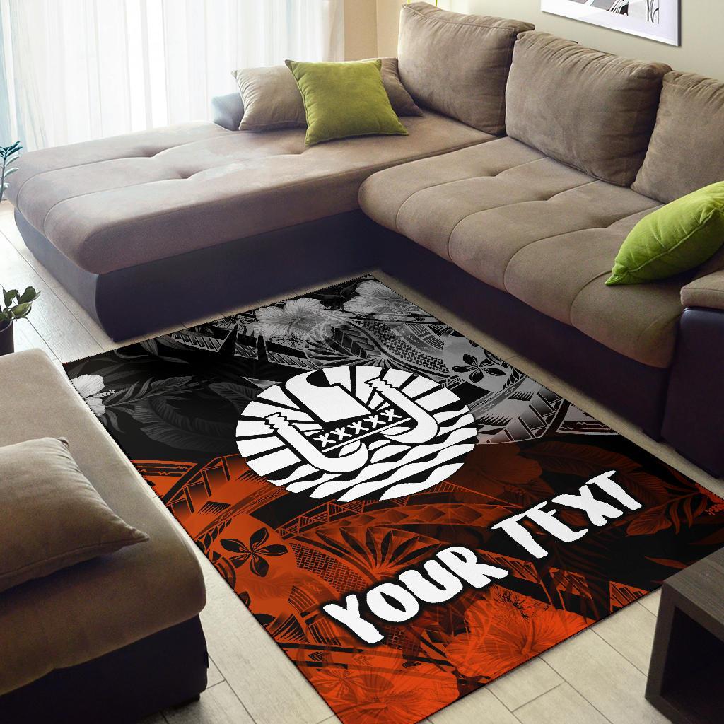 Tahiti Polynesian Personalised Area Rug - Vintage Polynesian Turtle - Polynesian Pride