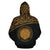 Northern Mariana Islands Polynesian All Over Zip up Hoodie Gold Curve Version - Polynesian Pride