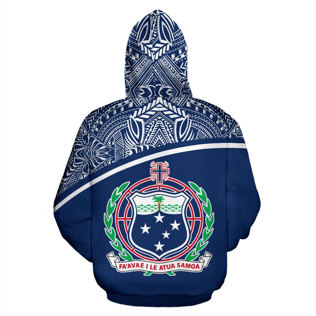 Samoa All Over Hoodie Polynesia Curve Style - Polynesian Pride