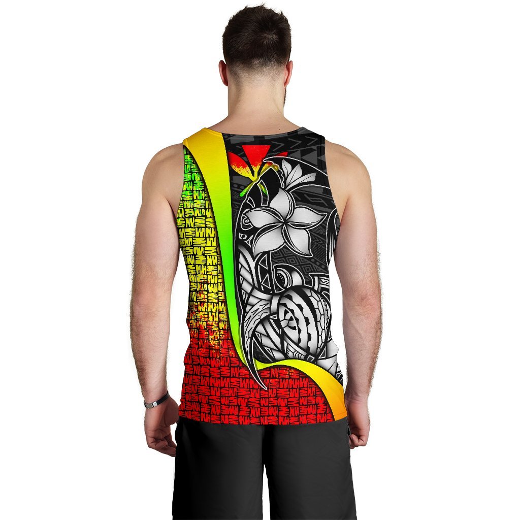 Polynesian Hawaii Men Tank Top Reggae - Turtle with Hook - Polynesian Pride