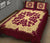 Hawaii Quilt Bed Set - Hawaiian Quilt Plumeria Medallion Burgundy - AH - Polynesian Pride