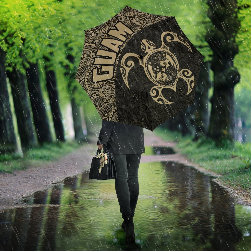 Guam Umbrella Turtle Coat of Arms Polynesian Pattern - Polynesian Pride