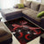 Vanuatu Polynesian Area Rugs - Turtle With Blooming Hibiscus Red - Polynesian Pride