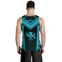 Hawaiian Kanaka Polynesian Men's Tank Top Active Blue - Polynesian Pride