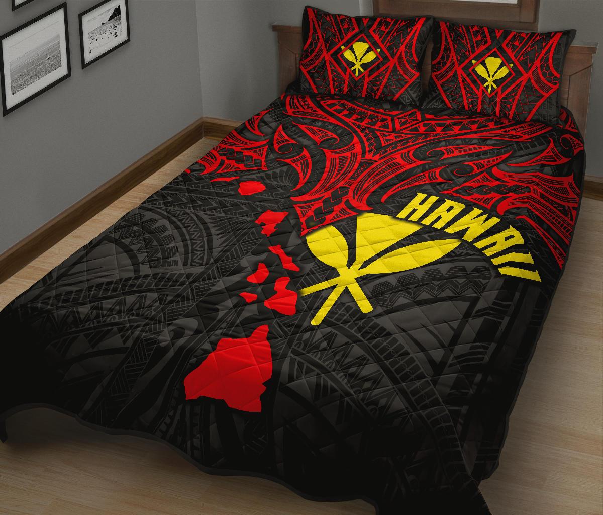Polynesian Hawaii Quilt Bed Set - Polynesian Whale Tail - Polynesian Pride