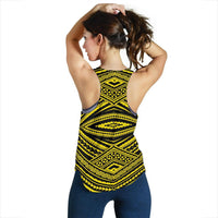 Polynesian Tatau Yellow Women's Racerback Tank Top - Polynesian Pride
