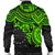 Cook Islands Polynesian Bomber Jacket (Men) - Green Turtle - Polynesian Pride