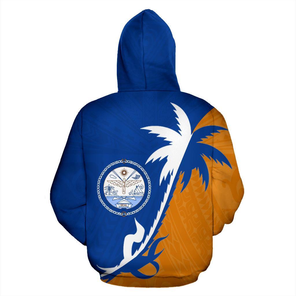 Marshall Islands Coconut Tree Zip up Hoodie - Polynesian Pride