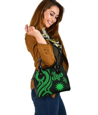 Nauru Shoulder Handbag - Green Tentacle Turtle - Polynesian Pride