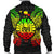 French Polynesia Polynesian Men's Bomber Jacket Map Reggae - Polynesian Pride