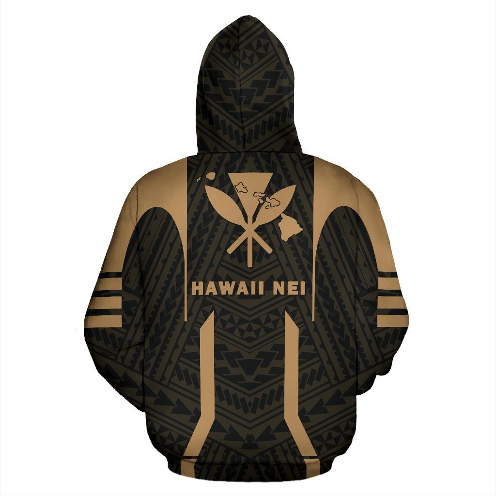 Hawaii Kanaka Polynesian Hoodie Gold - Polynesian Pride