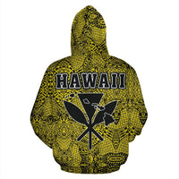Polynesian Kanaka Maoli Hawaii Zip Hoodie Yellow - Polynesian Pride