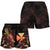 Wallis And Futuna Polynesian Women's Shorts - Turtle With Blooming Hibiscus Gold - Polynesian Pride