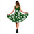 Polynesian Midi Dress - Green White Hibiscus - Polynesian Pride