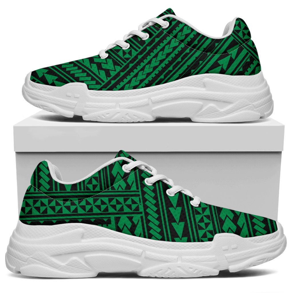Polynesian Nation Green Chunky Sneakers - Polynesian Pride