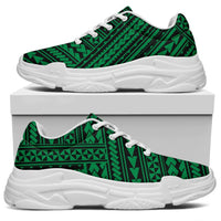 Polynesian Nation Green Chunky Sneakers - Polynesian Pride