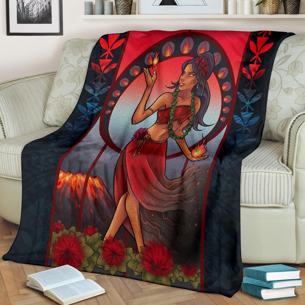 Polynesian Hawaii Blanket - Pele Hawaiian Girl - Polynesian Pride