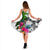 Marshall Islands Midi Dress White - Turtle Plumeria Banana Leaf Crest - Polynesian Pride