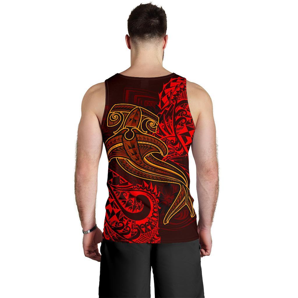 Polynesian Men's Tank Top - Red Shark Polynesian Tattoo - Polynesian Pride