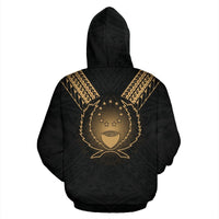 Pohnpei All Over Zip up Hoodie Gold Sailor Style - Polynesian Pride