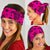 Polynesian Turtle Palm And Sea Pebbles Pink Bandana 3 - Pack - Polynesian Pride