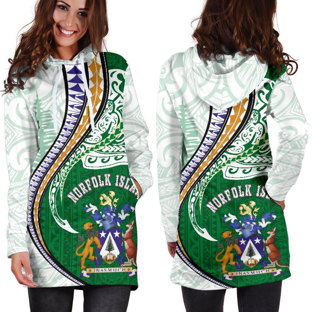 Norfolk Island Hoodie Dress Kanaloa Tatau Gen NF - Polynesian Pride