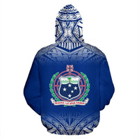 Samoa All Over Zip up Hoodie Polynesian Fog Version - Polynesian Pride