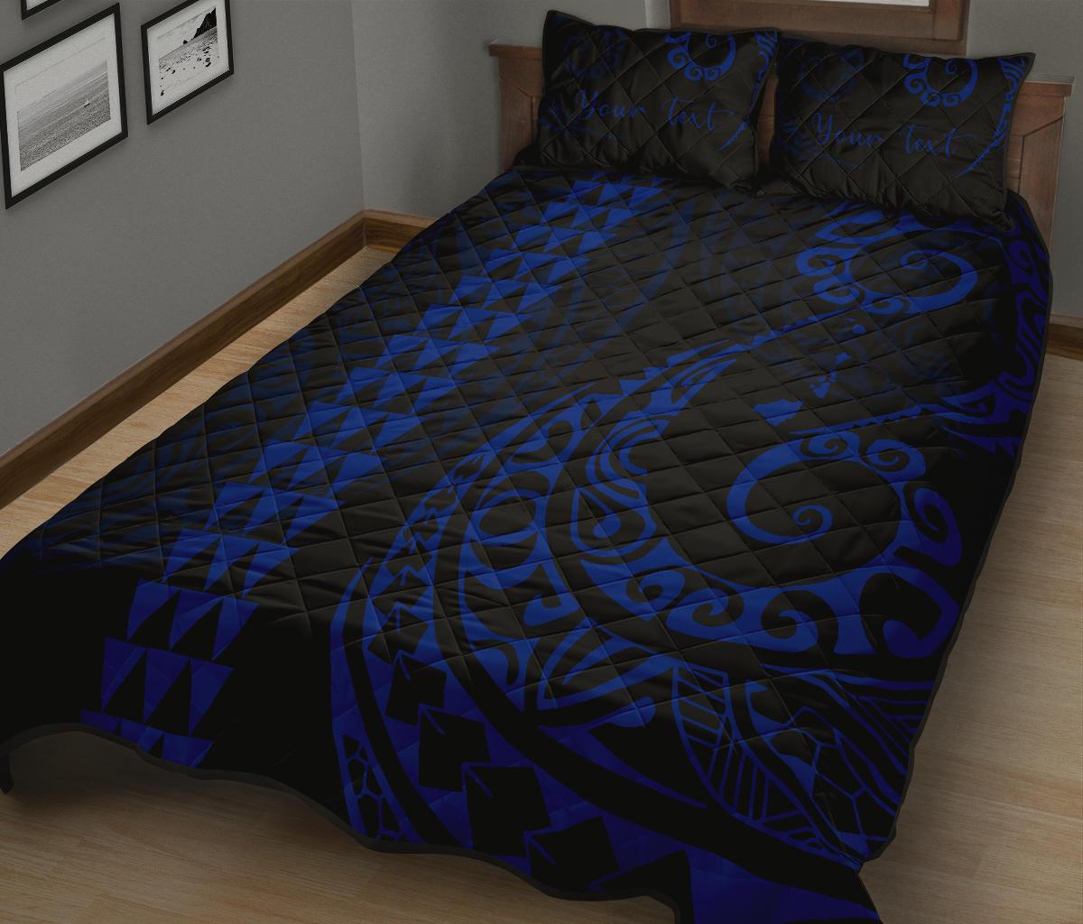 Personalized - Hawaii Quilt Bed Set - Hawaii Polynesian Quilt Bed Set - Blue - Polynesian Pride