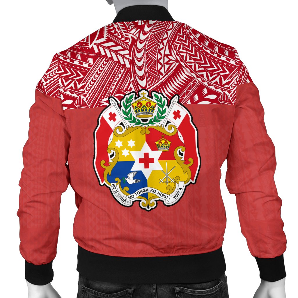 Tonga Men's Bomber Jacket - Polynesian Design - Polynesian Pride
