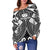 Samoa Polynesian Women's Off Shoulder Sweaters - Samoa White Seal with Polynesian Tattoo - Polynesian Pride