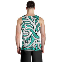 Polynesian Maori Ethnic Ornament Turquoise Hawaii Men's Tank Top - Polynesian Pride