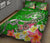 Tonga Custom Personalised Quilt Bed Set - Turtle Plumeria (Green) - Polynesian Pride