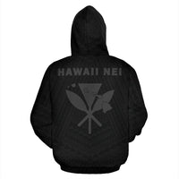 Hawaii Kanaka Polynesian Zip up Hoodie Grey - Polynesian Pride