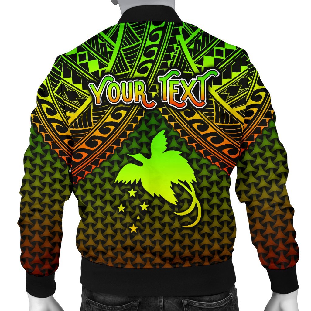 Polynesian Papua New Guinea Personalised Men's Bomber Jacket - Reggae Vintage Polynesian Patterns - Polynesian Pride
