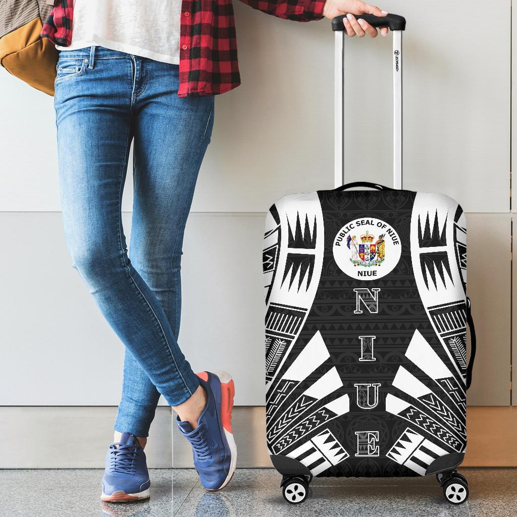 Niue Luggage Cover - Polynesian Tattoo Black - Polynesian Pride