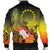 Cook Islands Custom Personalised Men's Bomber Jacket - Humpback Whale with Tropical Flowers (Yellow) - Polynesian Pride