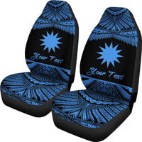 Nauru Polynesian Custom Personalised Car Seat Covers - Pride Blue Version - Polynesian Pride