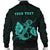 Hawaii Kakau Polynesian Anchor Personalized Men's Bomber Jacket - Turquoise - Polynesian Pride