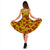 Polynesian Midi Dress - Yellow Red Hibiscus - Polynesian Pride