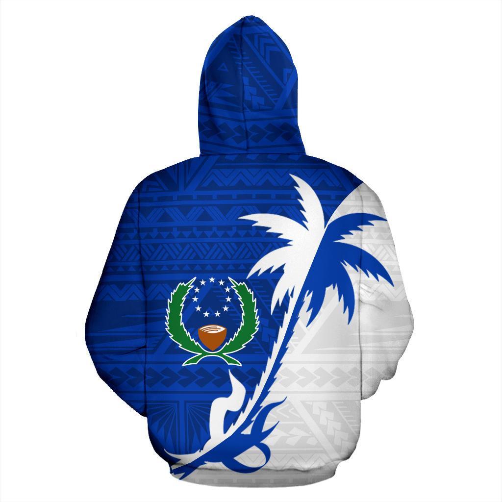 Pohnpei Hoodie Pohnpei Flag Coconut Tree - Polynesian Pride