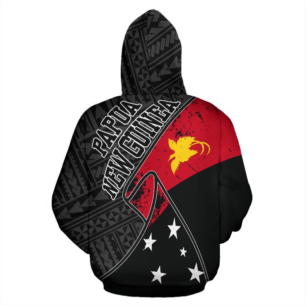 Papua New Guinea Pullover Hoodie Papua New Guinea Flag Coat of Arms Grunge Special - Polynesian Pride