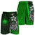 Federated States of Micronesia Men's Shorts Green - Turtle With Hook - Polynesian Pride