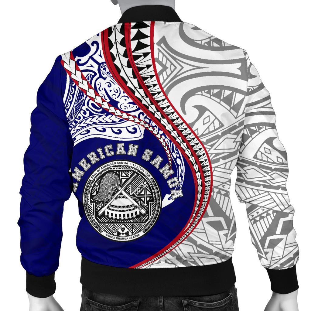 American Samoa Men's Bomber Jacket Kanaloa Tatau Gen AS - Polynesian Pride