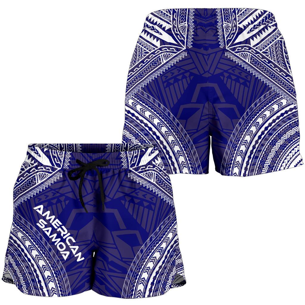 American Samoa Women's Shorts - Polynesian Chief Flag Version - Polynesian Pride