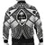 Guam Polynesian Men's Bomber Jacket - Guam White Seal with Polynesian Tattoo Ver 01 - Polynesian Pride